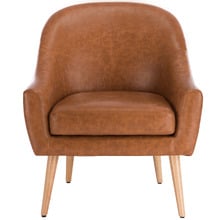 Tan Maya Faux Leather Armchair